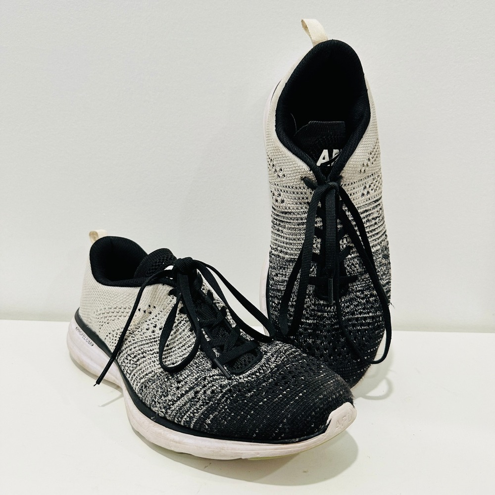 APL TechLoom Pro Sneakers Womens 10.5 0721XC Black White Ombre Running Shoes